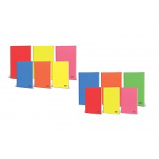 Caderno A4 e A5 agrafado com capa colorida