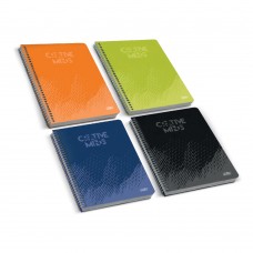 Caderno espiral em 4 cores sortidas