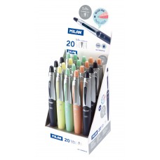 Expositor com 20 esferográficas Silver