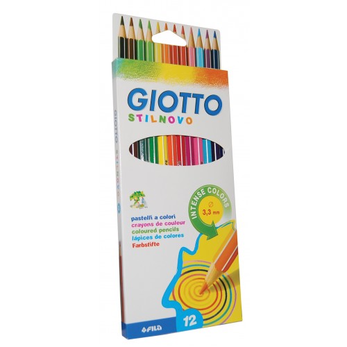 Caixa com 12 lápis de cor Giotto Elios