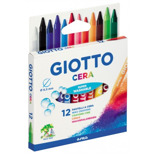 Caixa com 12 lápis de cera Giotto 